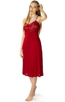 Jedwabna koszulka nocna zdobiona koronką Mewa 6125 Flamenco