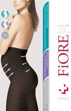 Ciepłe rajstopy ciążowe Fiore MAMA 100 DEN mikrofibra