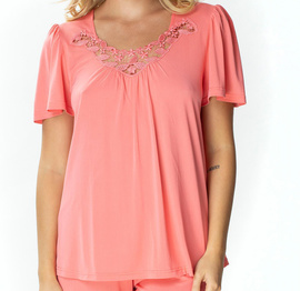 Damska dwuczęściowa piżama Matylda 3639 koralowy - Mewa