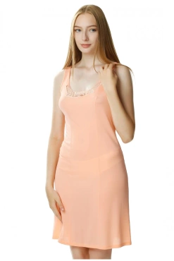 Jedwabna halka na ramiączkach Mewa 2208 - morelowy