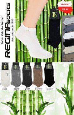 Uniwersalne, przewiewne stopki Regina Bambus / czarne