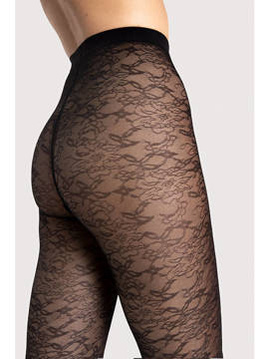 Wzorzyste czarne rajstopy Fiore ARIEL 30 den