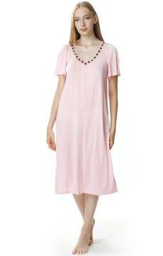 Długa koszula nocna Mewa 4111 z jedwabiu Vistex