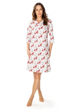 Bawełniana koszula nocna Mewa Malina 6677