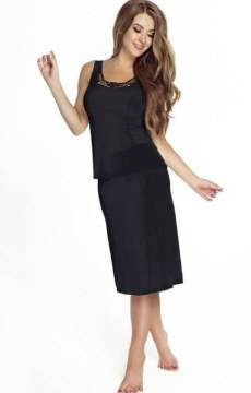 Czarna półhalka Mewa 4141 z jedwabiu VISTEX