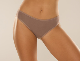 Gładkie klasyczne bawełniane figi De Lafense 004 MOKKA