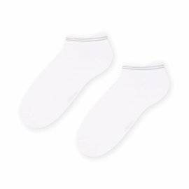 Stopki damskie z "języczkiem" Steven 091 BIAŁY/SZARY