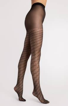 Wzorzyste czarne rajstopy Fiore STAPLE 20 DEN