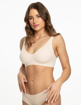 Biustonosz bezszwowy JELLY BRA BASIC beżowy