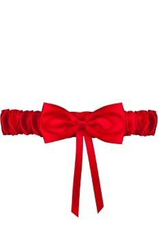 Czerwona podwiązka z kokardką Julimex PW-48 ANDORA