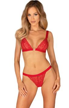 Czerwony komplet 2-częściowy Obsessive Elianes