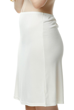 Klasyczna półhalka Luna gładka6417 ecru - Mewa