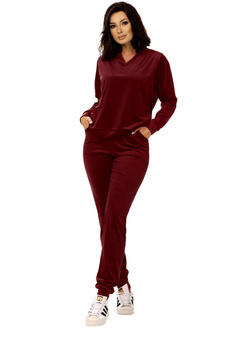 Welurowy dres Hamana Leon II burgund