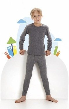 Biały podkoszulek dziecięcy z długim rękawem - Cornette