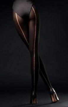 Rajstopy Fiore WILD SIDE z prześwitującym szewkiem - 60 DEN