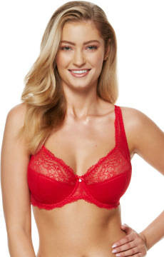 Czerwony koronkowy biustonosz półusztywniany Gorteks SCARLET/B3