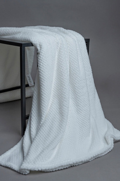 Miękki biały koc Unikat