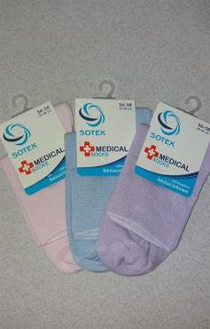 Skarpetki damskie Sotex - Bezuciskowa Skarpetka szary / 4522