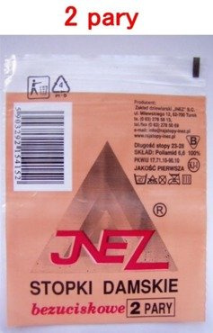 2 pary beżowych stopek damskich Inez elastil woreczek