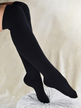 Grafitowe gładkie zakolanówki damskie Steven 076 / bawełniane