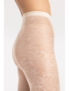 Wzorzyste jasne rajstopy Fiore ARIEL 30 den ecri