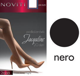 Podkolanówki Noviti Jacquline - 20 DEN czarne