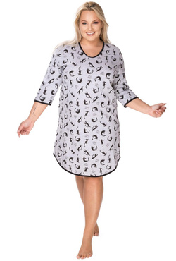 Bawełniana koszula nocna Mewa Kitty w zabawne kotki 6408
