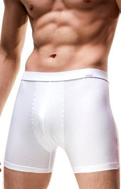 Gładkie bokserki Cornette Authentic białe