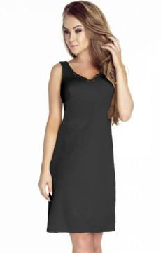 Czarna halka damska Mewa / 1094 z jedwabiu Vistex