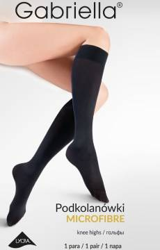 Kryjące podkolanówki bezuciskowe Gabriella Microfibre neutro