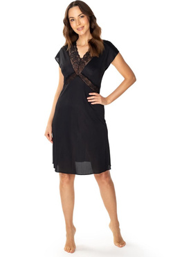 Koszula nocna Octawia 6650 Czarny - Mewa