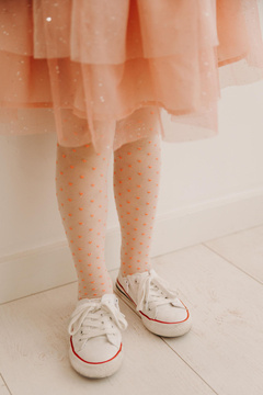 Rajstopy dziecięce w serduszka Fiore HEARTY 15 DEN off_white