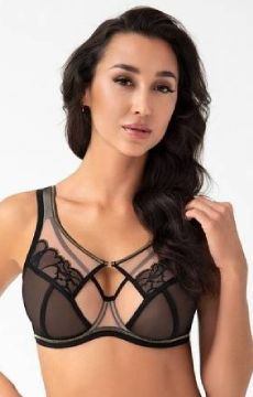 Miękki biustonosz z odciążającymi ramiączkami Gorsenia K758 SAANVI