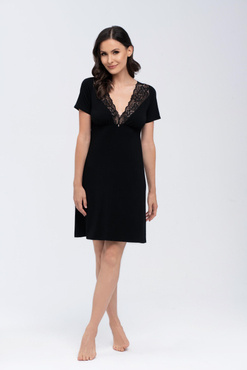 Elegancka czarna koszula nocna Babella SIMONE