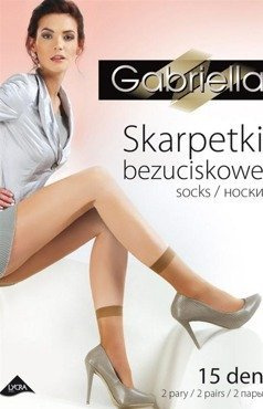 Skarpetki bezuciskowe Gabriella super lycra 15 den  nero