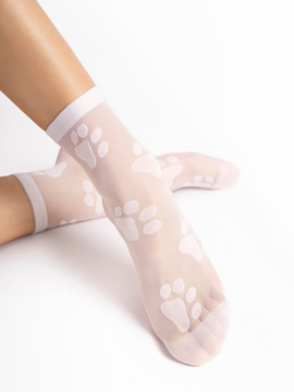 Skarpetki Fiore PAWPAW - 20 den white