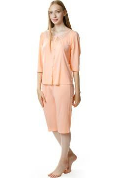 Dwuczęściowa rozpinana piżama damska Mewa 4110 Letizia