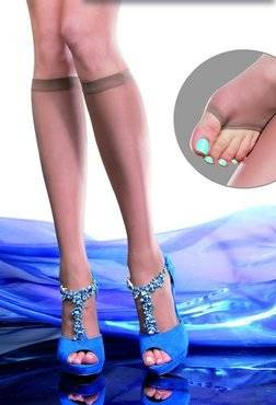 Czarne podkolanówki bez palców Fiore EVENA 20 DEN