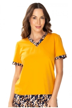 Bawełniana bluzka piżamowa Mewa LUCY