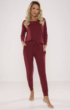 Bordowy komplet damski De Lafense 555 Paula