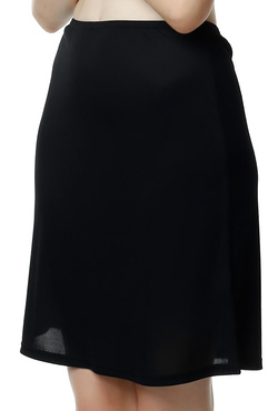 Klasyczna półhalka Luna gładka 6417 czarny - Mewa