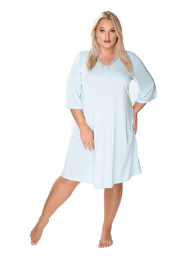 Koszula nocna damska Elena wygodna 6400 mięta - Mewa