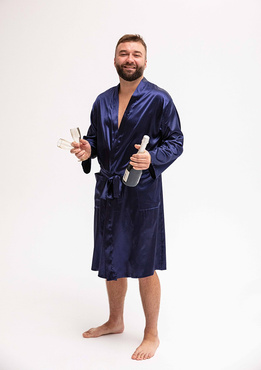 Podomka Męska Christian - satyna granat - Dkaren