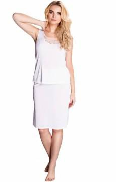 Kremowa półhalka Mewa 4141 z jedwabiu VISTEX