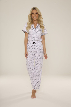 Rozpinana bawełniana piżama De Lafense 802 Shelby