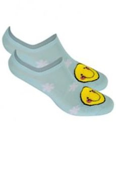 Stopki damskie Wola - Buźka - Emotki / turkusowe