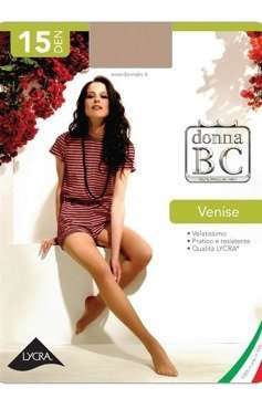 Włoskie rajstopy Donna BC - Venise 15den visone || jasny beż