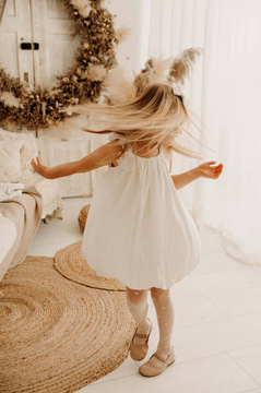 Rajstopy dziewczęce w kropeczki Fiore DOTTY 15 DEN white