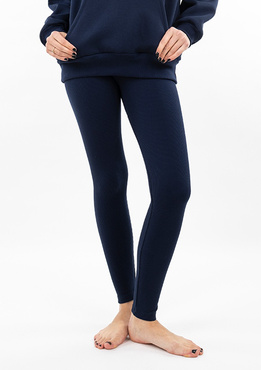 Legginsy Bayo - granat bawełna prążki - Dkaren
