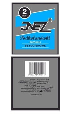 Beżowe podkolanówki damskie bezuciskowe Inez - woreczek